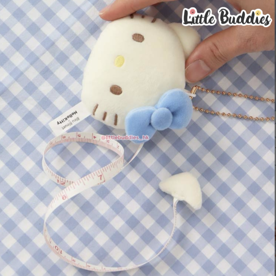 日本限定 Sanrio x Bleu Bleuet 藍色主題軟腍腍設計系列 - 頭形公仔軟尺匙扣