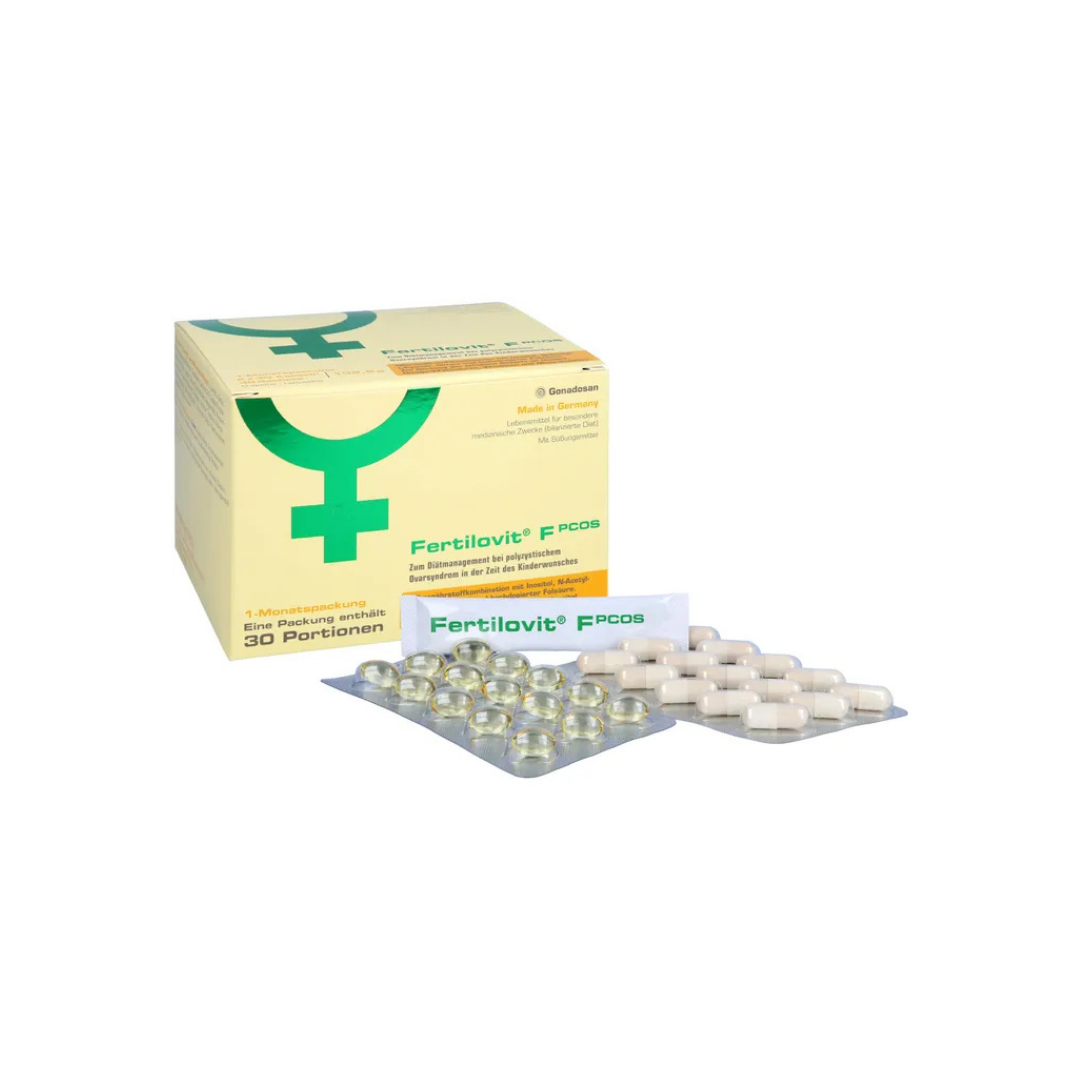 FERTILOVIT® F PCOS 女士備孕微量營養素 30天份量 | 60粒膠囊及30包沖劑
