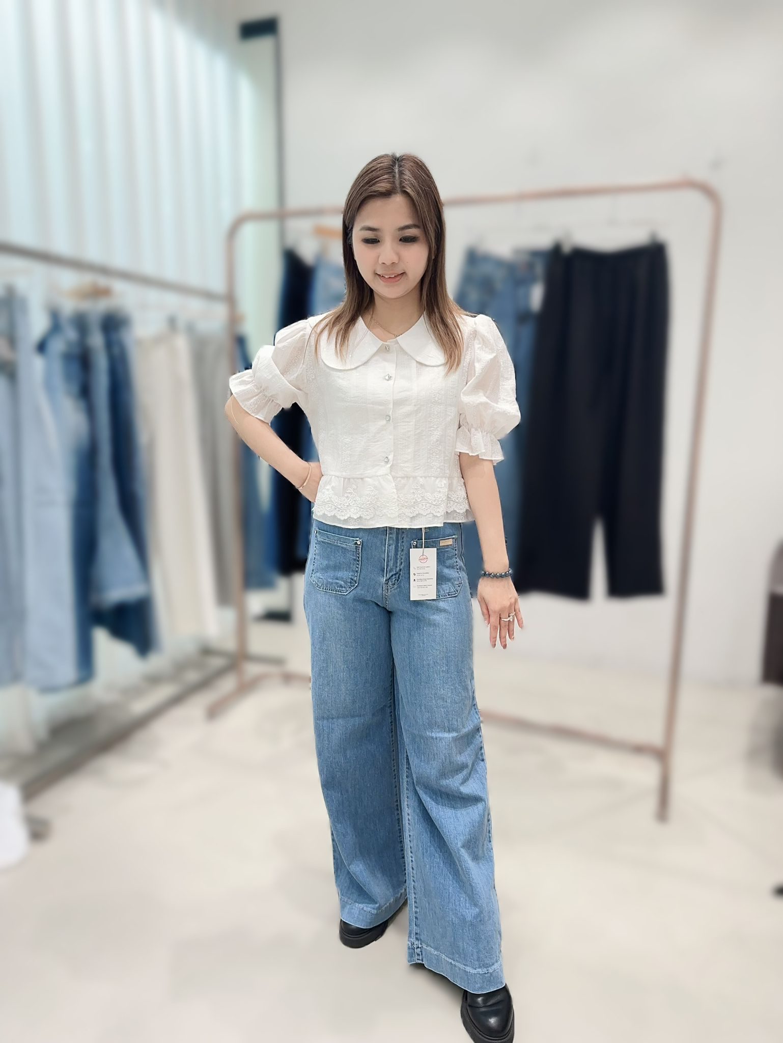 HW03 S:腰26-28 HIP40-42 長39 M:腰28-31 HIP42-48 長39.5 L:腰30-34 HIP44-50 長39.5 XL:腰32-36 HIP46-52 長39.5 $409 (一口價)