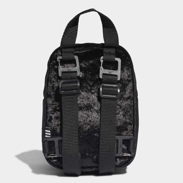 Adidas 愛迪達 Bp Mini ED5872 女 絨毛迷你後背包 收納 背帶可調 黑