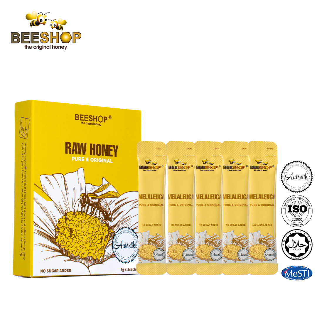 Raw Honey Sachet 7g X 5 sachet [Halal & 100% Original]