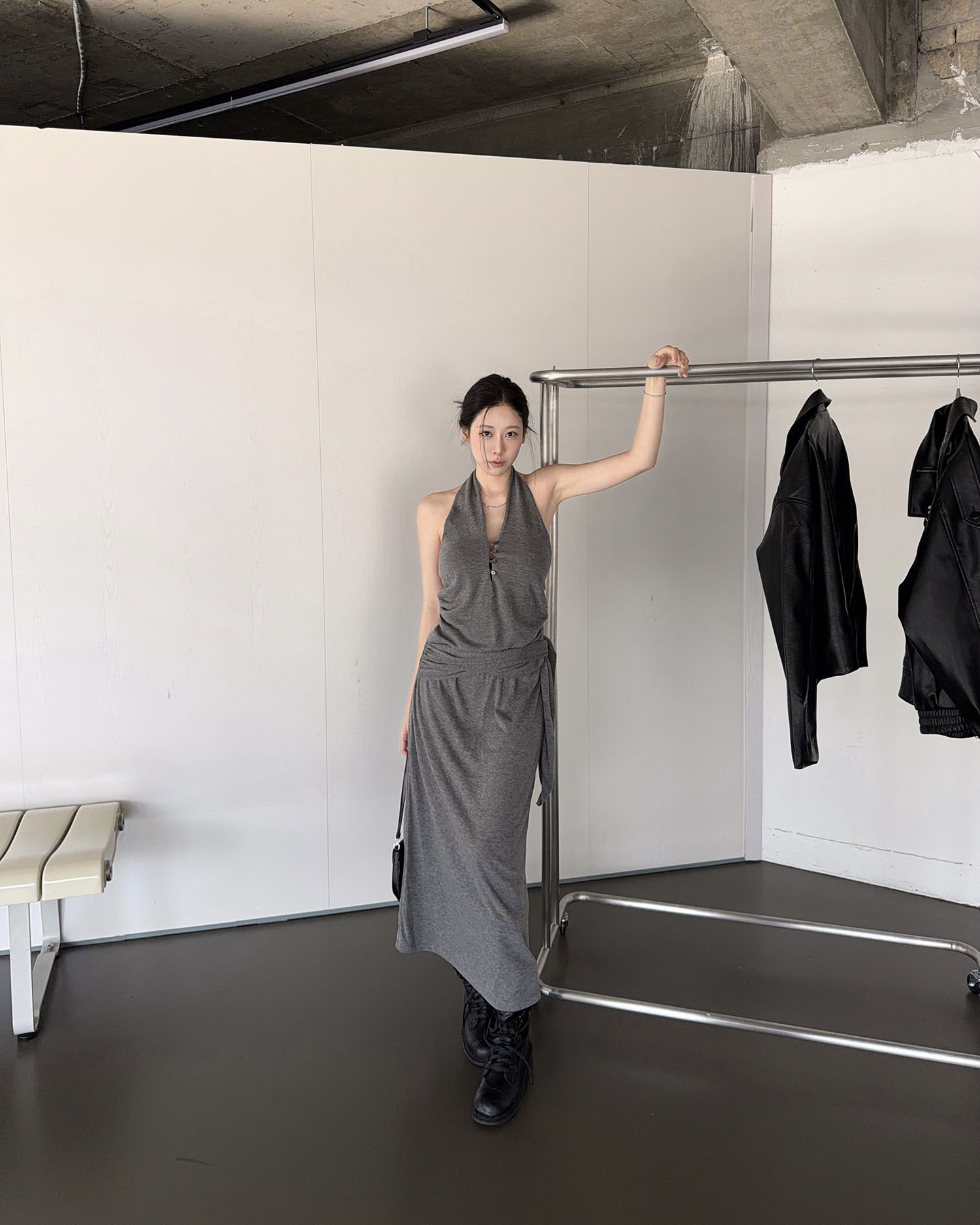 S3030 時髦棉套裝 / 灰