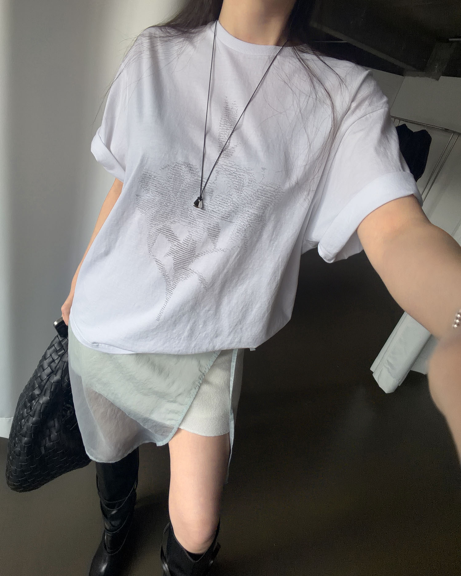 T3018 雷射印花大TEE / 白