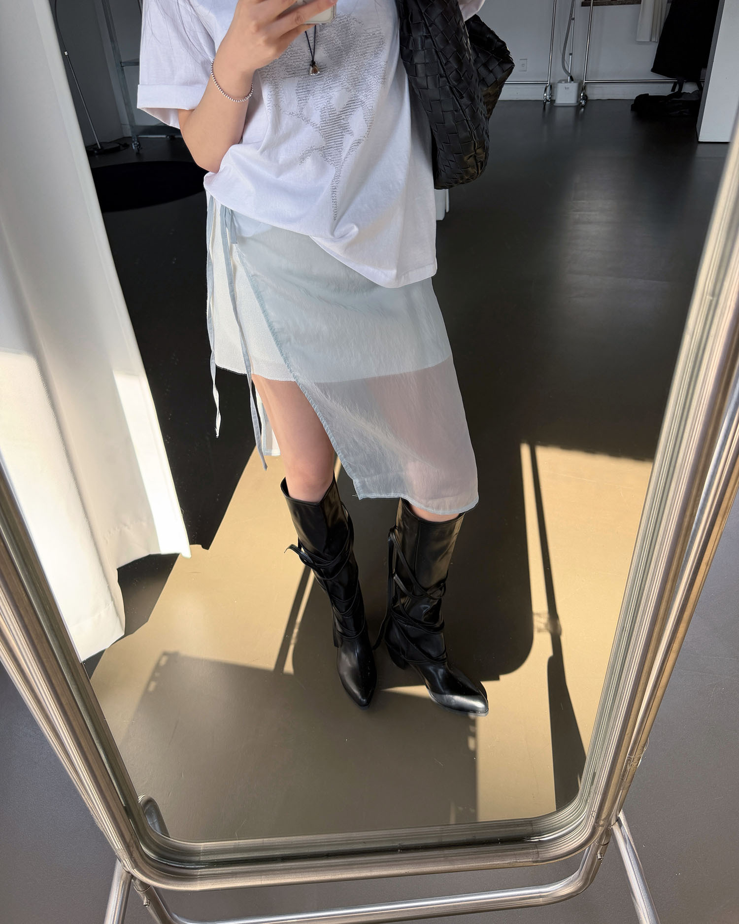 B3028 必備造型罩裙！ / 淺藍綠