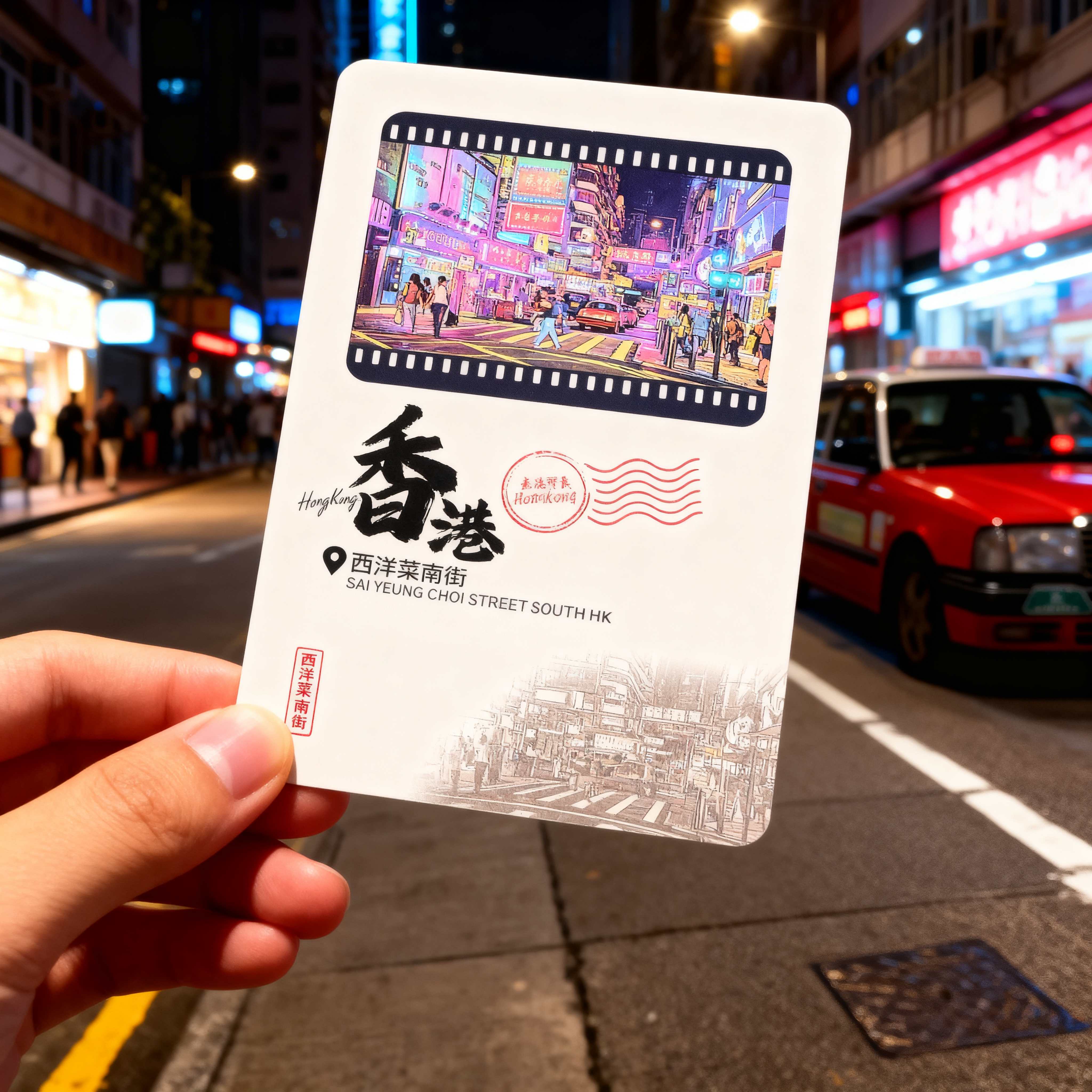 底片明信片 - 西洋菜南街