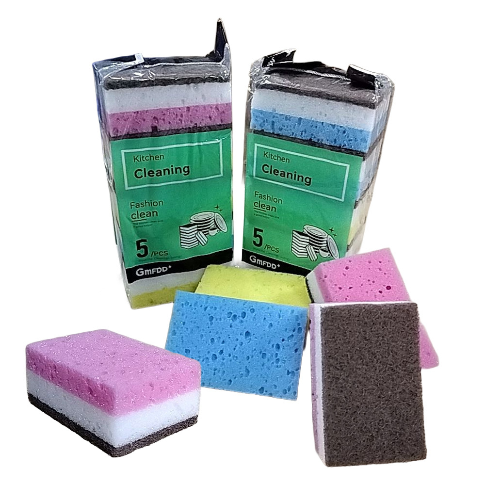 雙效百潔海綿(5入) #JY-HMQJ