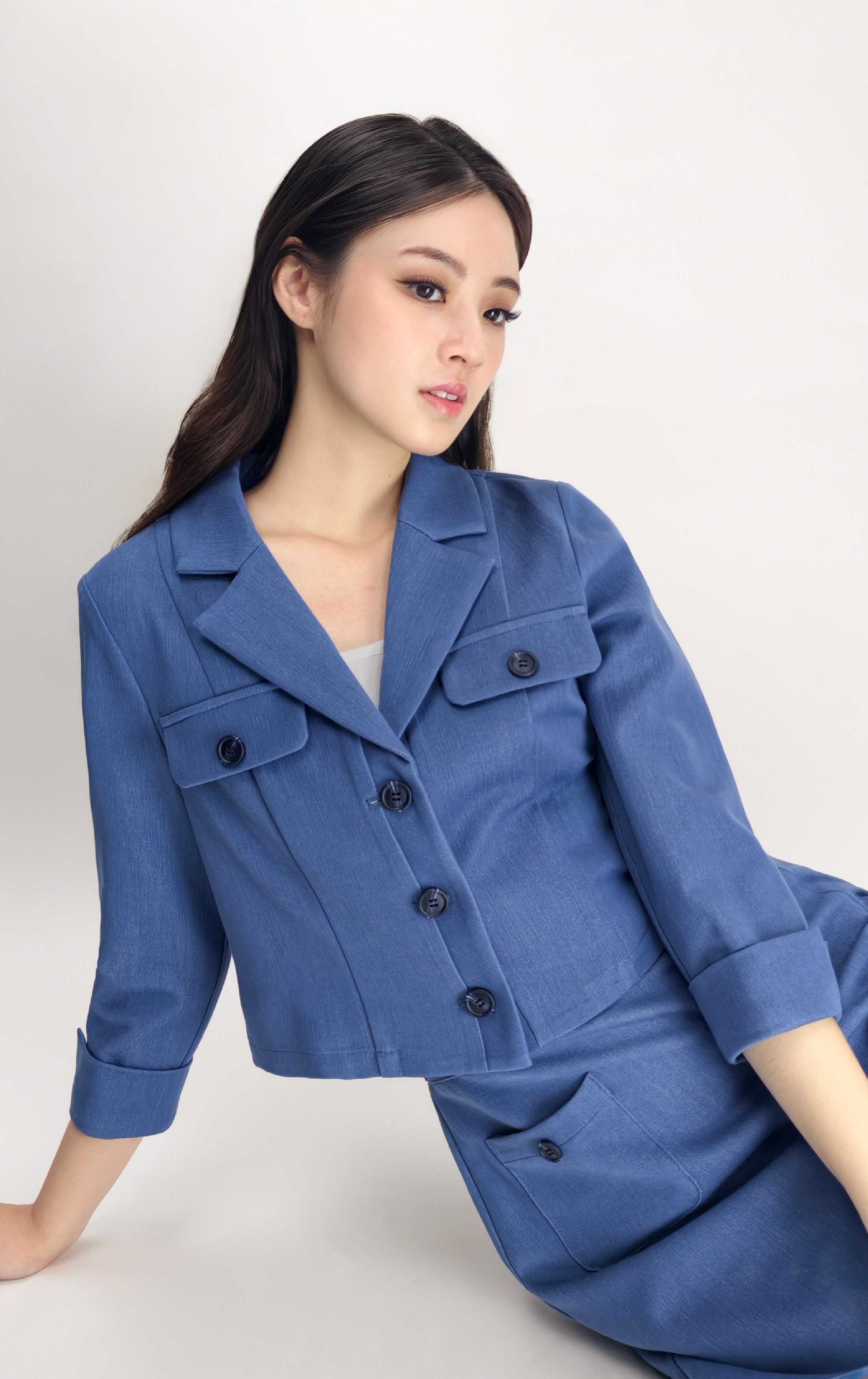 短版V領外套 JK0962