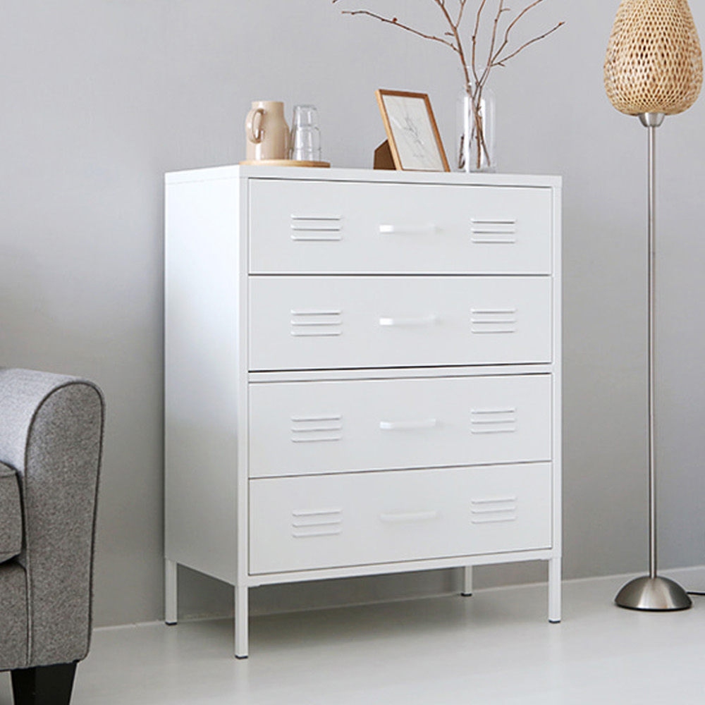 【AOTTO】北歐風80面寬鐵藝四層加高置物收納櫃(AC-7002W)