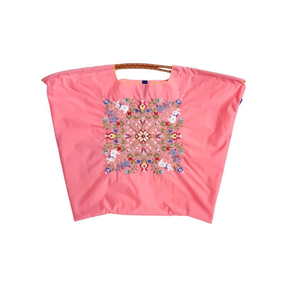Ball＆Chain 刺繡環保購物袋 L號 - 粉紅 (30117435)