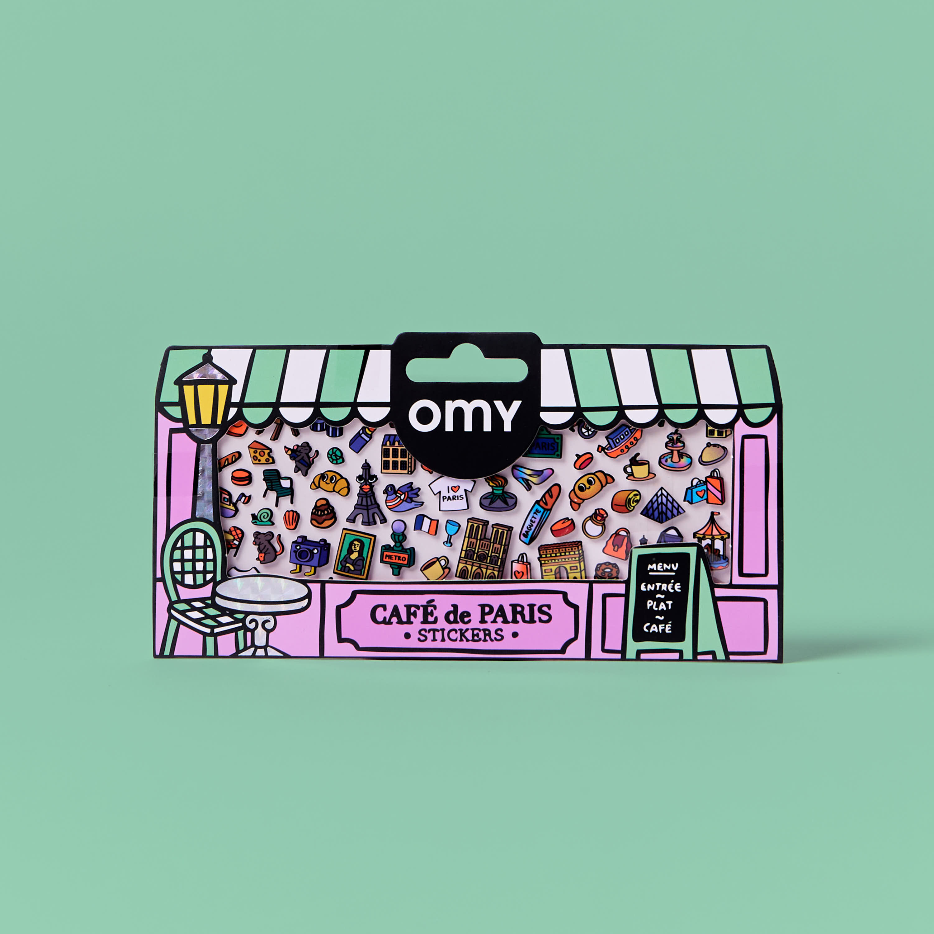 OMY 小小城市貼紙-巴黎咖啡館