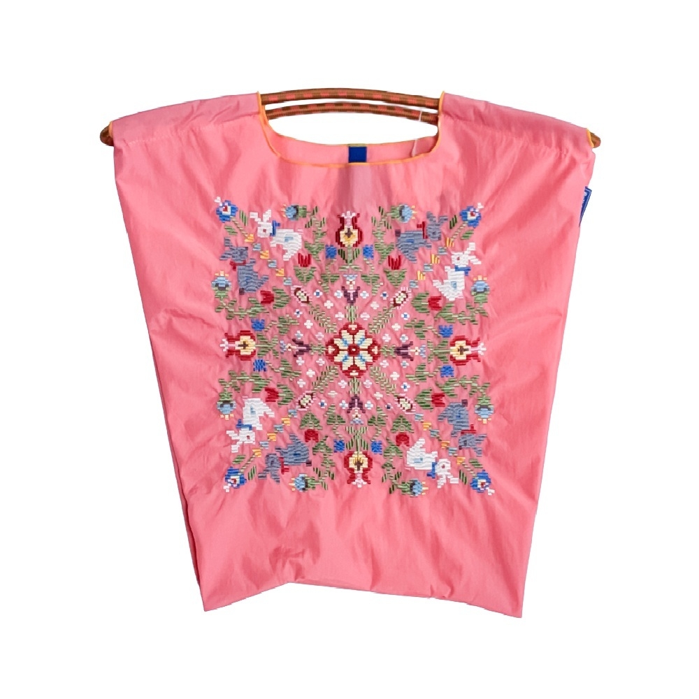 Ball＆Chain 刺繡環保購物袋 M號 - 粉紅 (30107435)