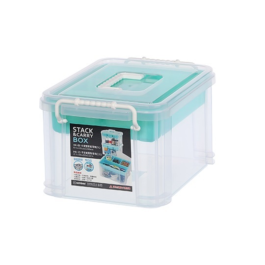 《真心良品》KEYWAY聯府  布蕾蒂手提雙層整理箱(9L)1入組