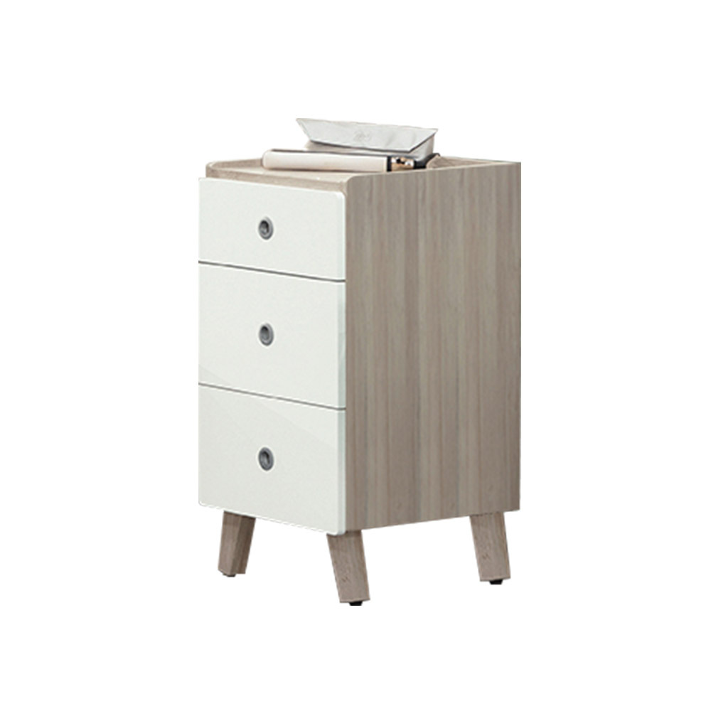 柏蒂家居-杰德1.3尺三抽床頭櫃/多功能收納置物櫃