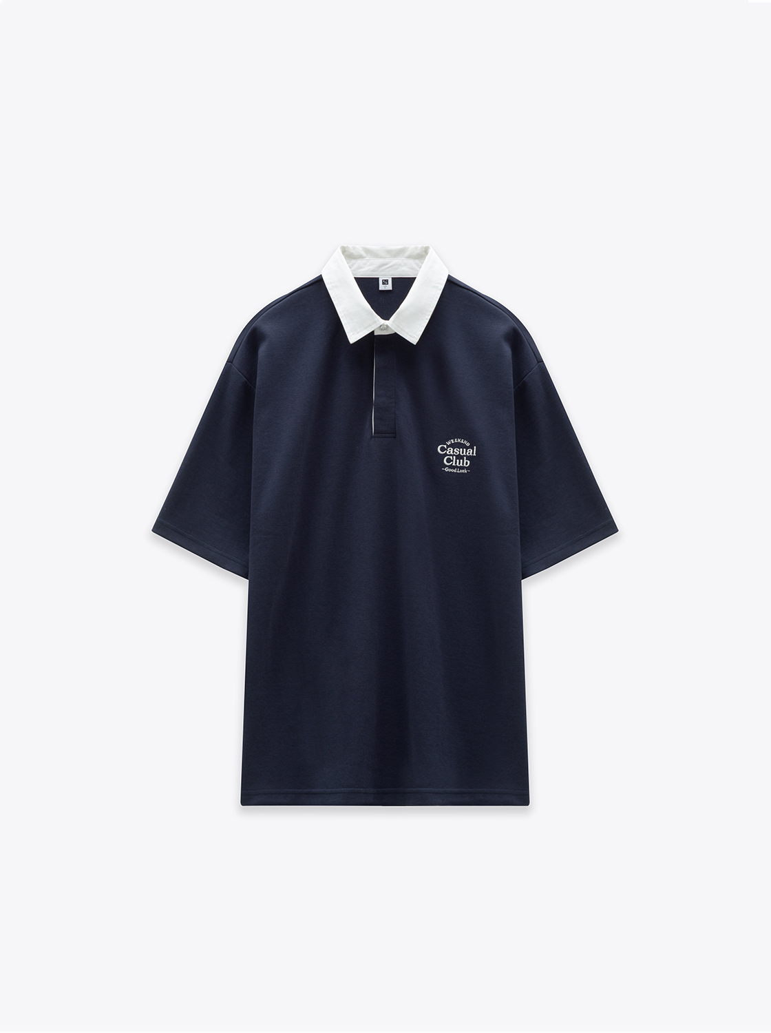 日常簡約翻領TEE