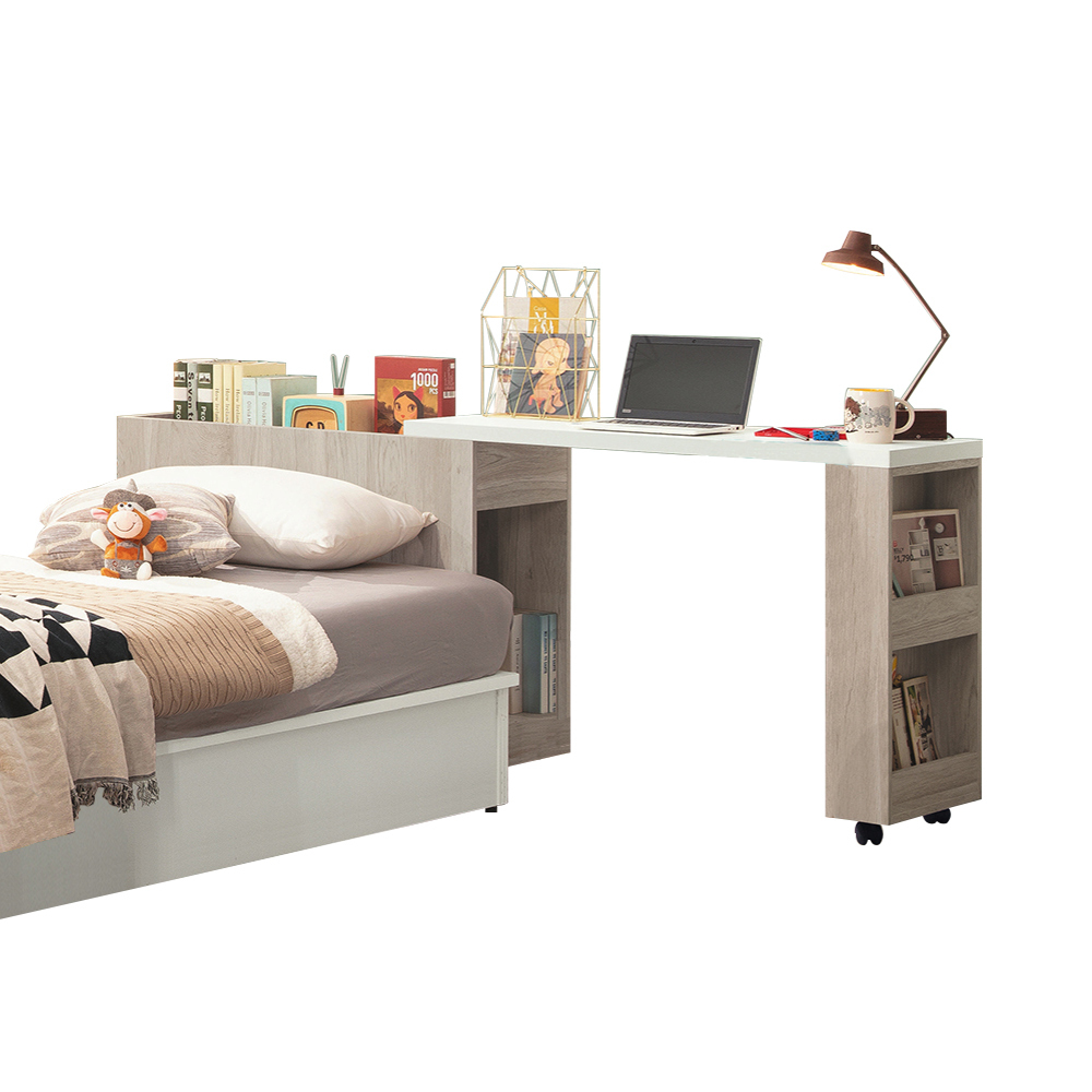 柏蒂家居-杰德3.5尺單人多功能伸縮型床頭箱(不含床底及床墊)