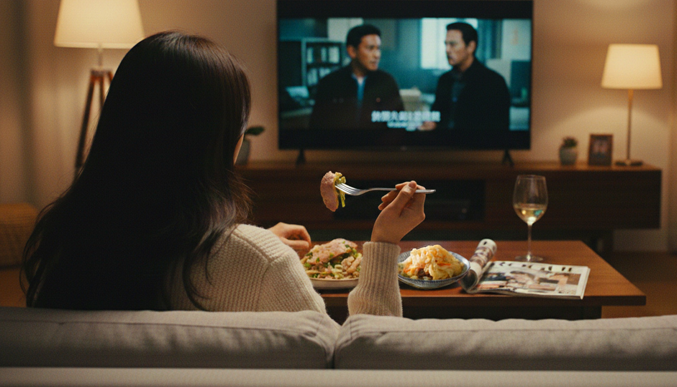 女神獨處深夜宵夜情境-開燻蒜苗鴨搭配台式糖醋泡菜與微醺飲品