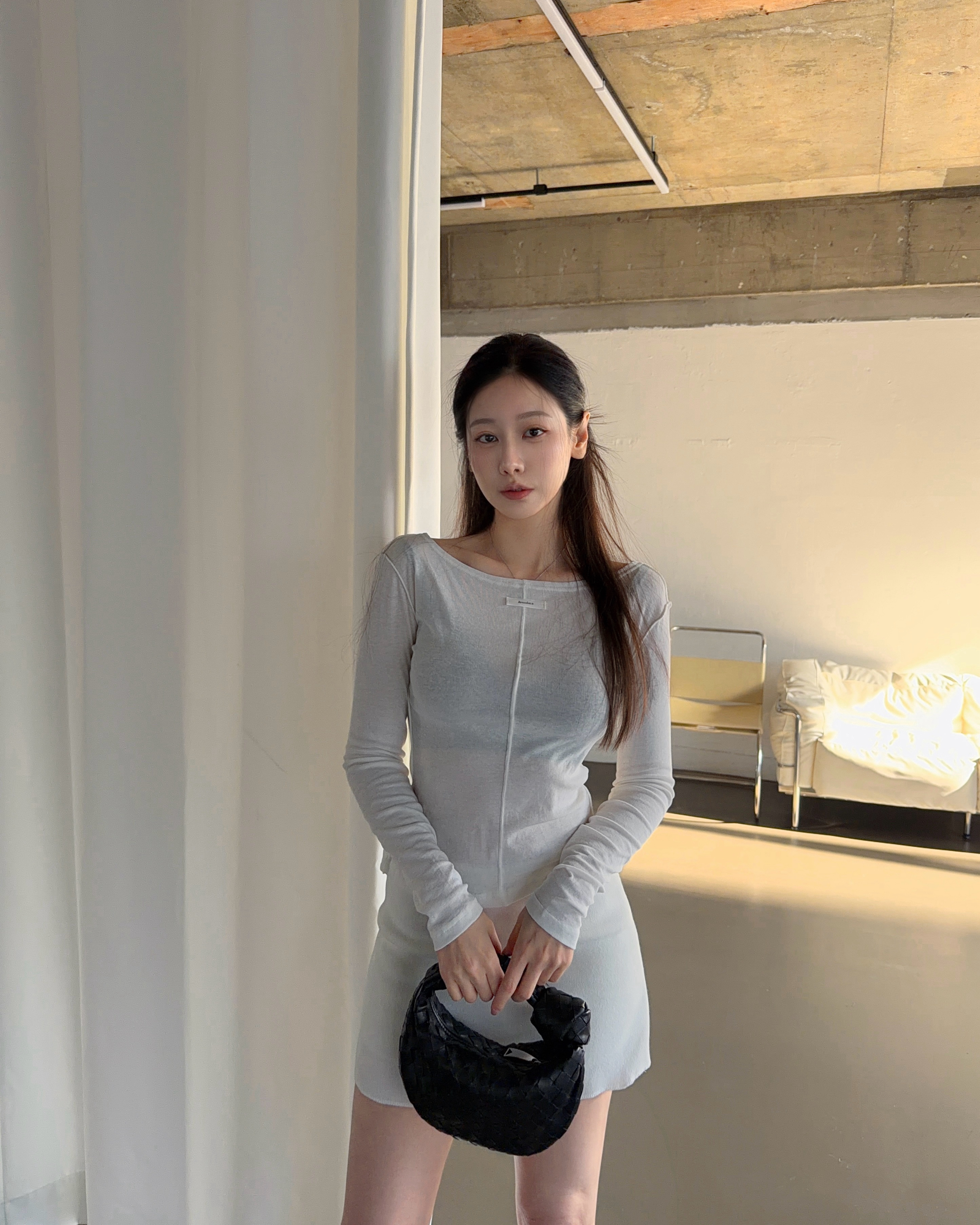 T3013 正反穿微透上衣 / 純白