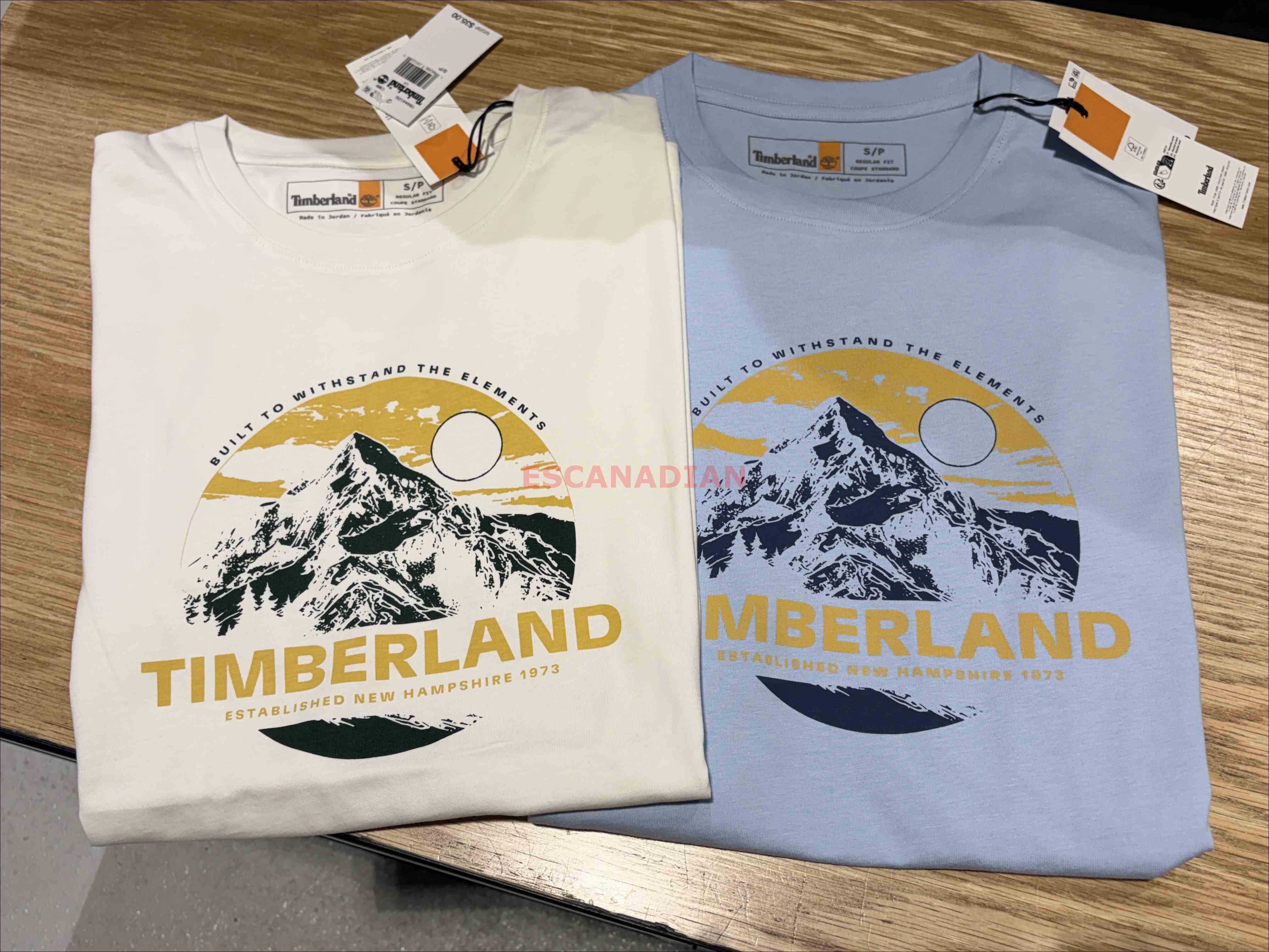 Timberland 大人 山脈圖案  短TEE (2色)