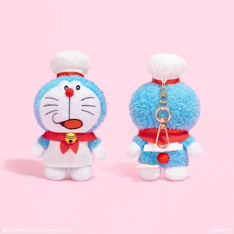 多啦A夢「廚師」毛絨鎖匙扣