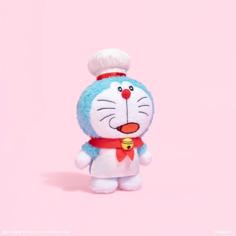 多啦A夢「廚師」毛絨鎖匙扣