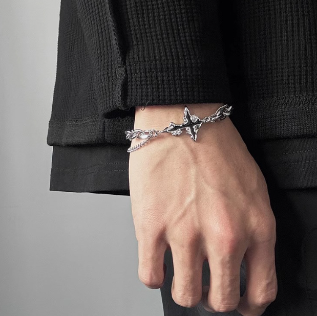 十字墜拼接鏈條設計項鍊 / 手鍊【ACWS3】