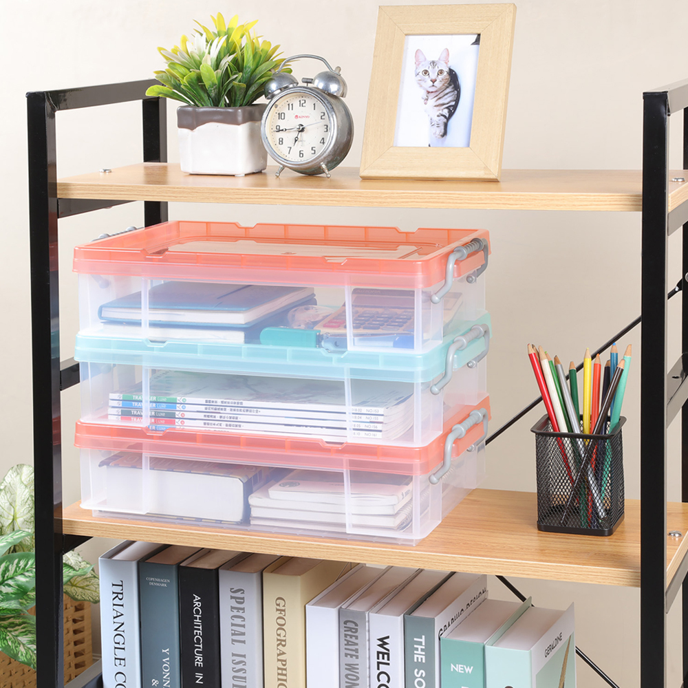 《真心良品》KEYWAY聯府 強固型掀蓋式透明整理箱5.9L-1入