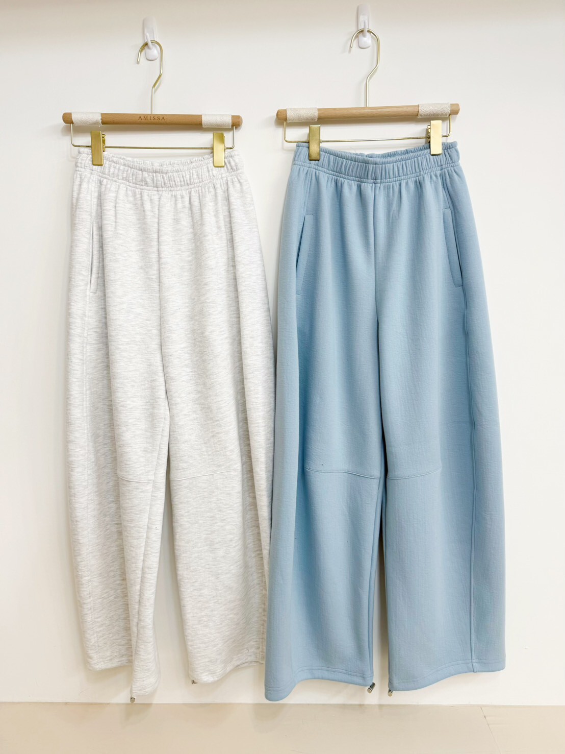 #AF63多色抽繩棉褲(白灰/灰/水藍/黑)