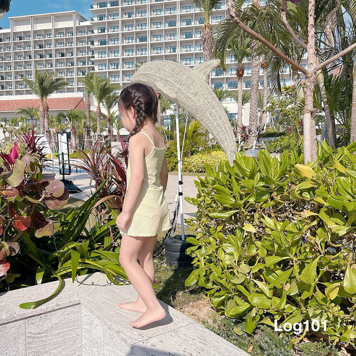 正韓夏log101 兩色碎花兩件式泳衣