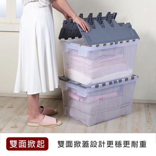 《真心良品》聯府KEYWAY KX650雙掀蓋透明收納整理箱50L-1入/3入賣場
