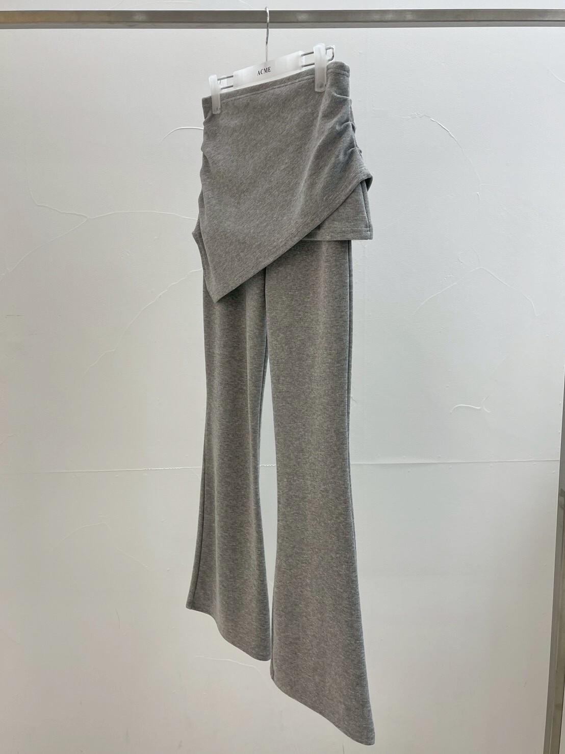 #AF78造型修身彈性棉褲(黑/灰)