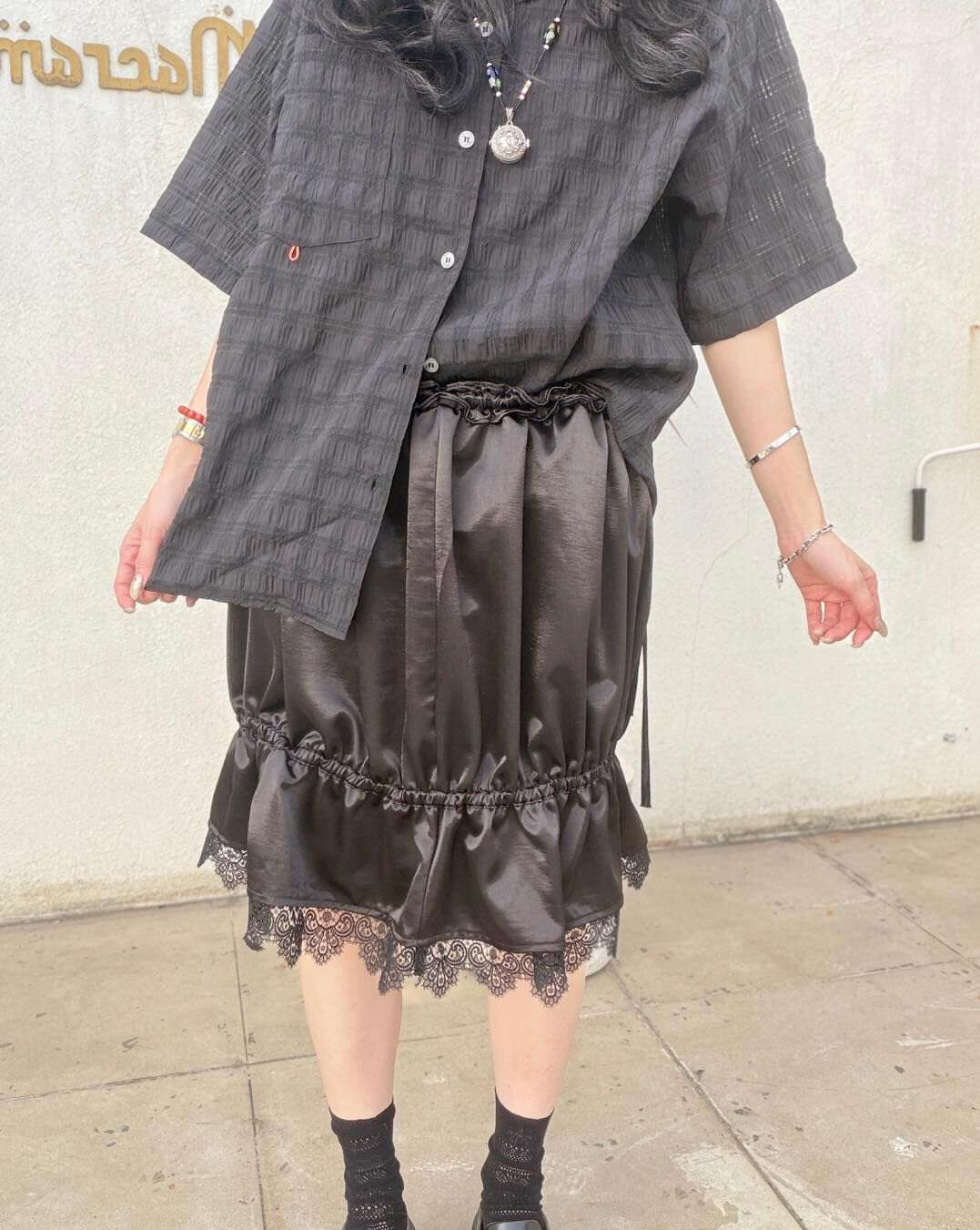 Macrame skirt KOR0298 - F209 black / F210 white (0226live)