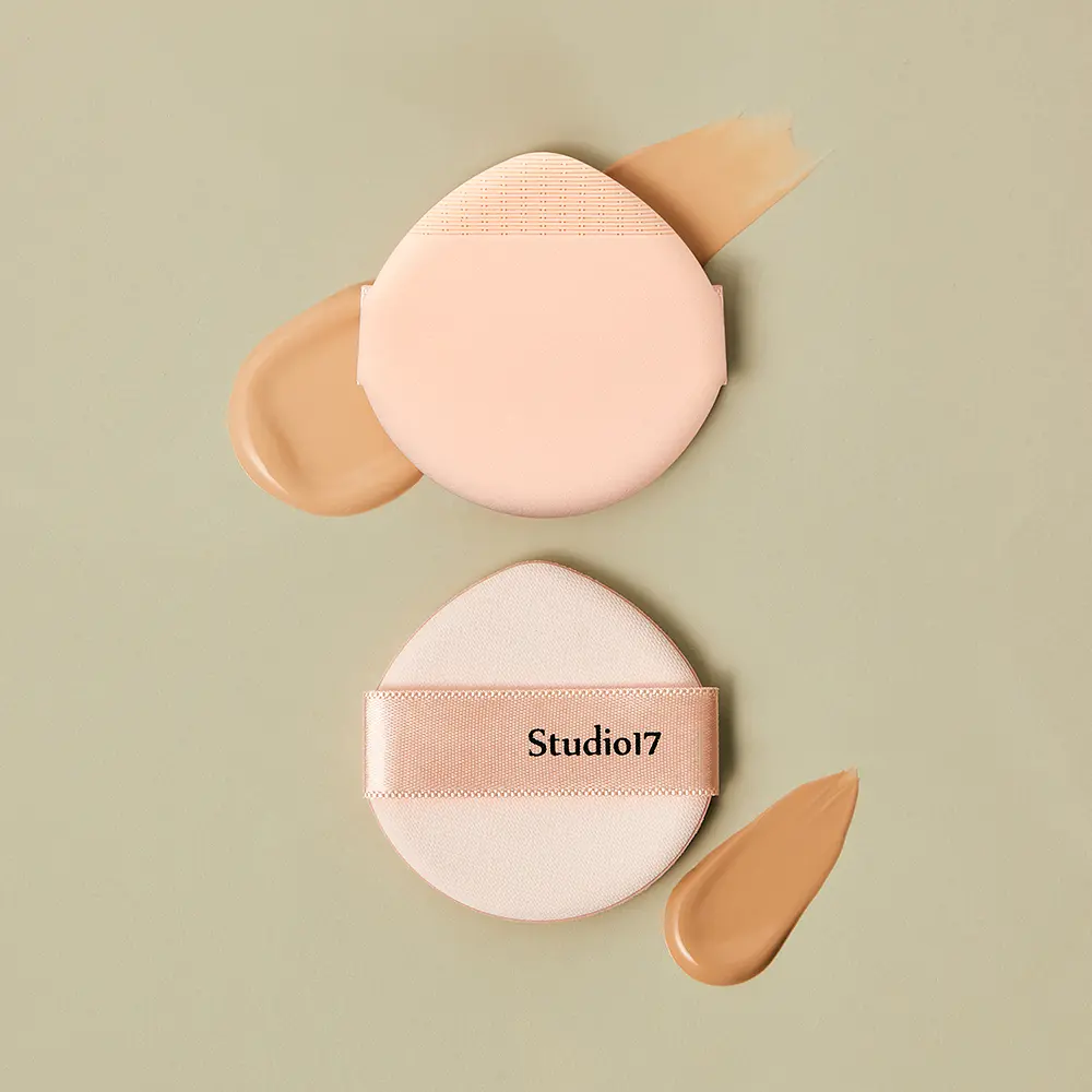 STUDIO17 刷感植絨美妝粉撲 2入組