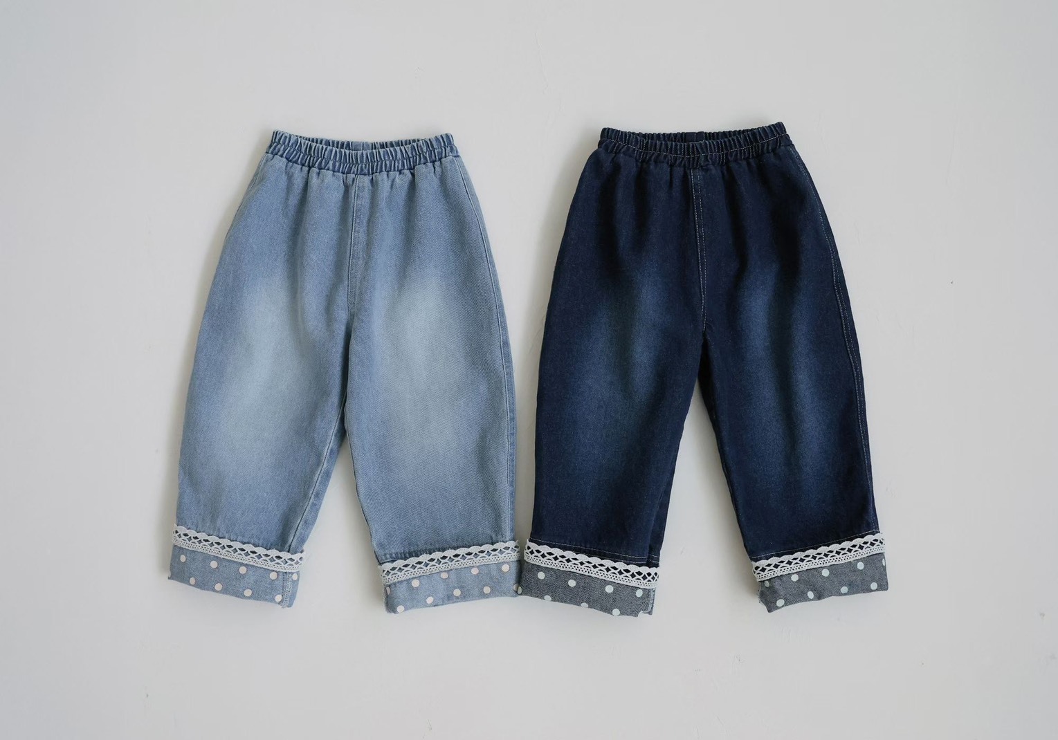 小法國蕾絲牛仔褲