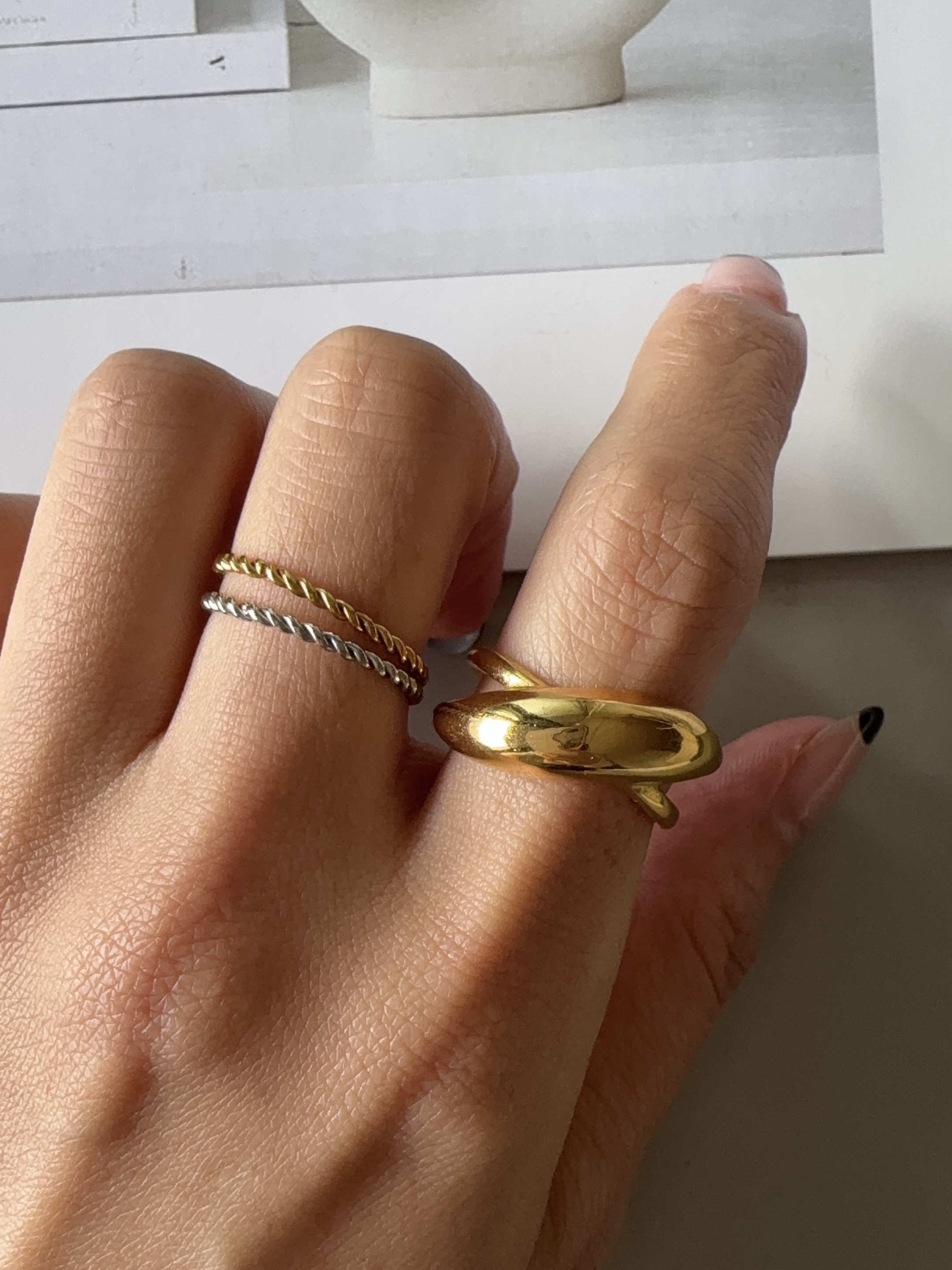 spiral twist ring