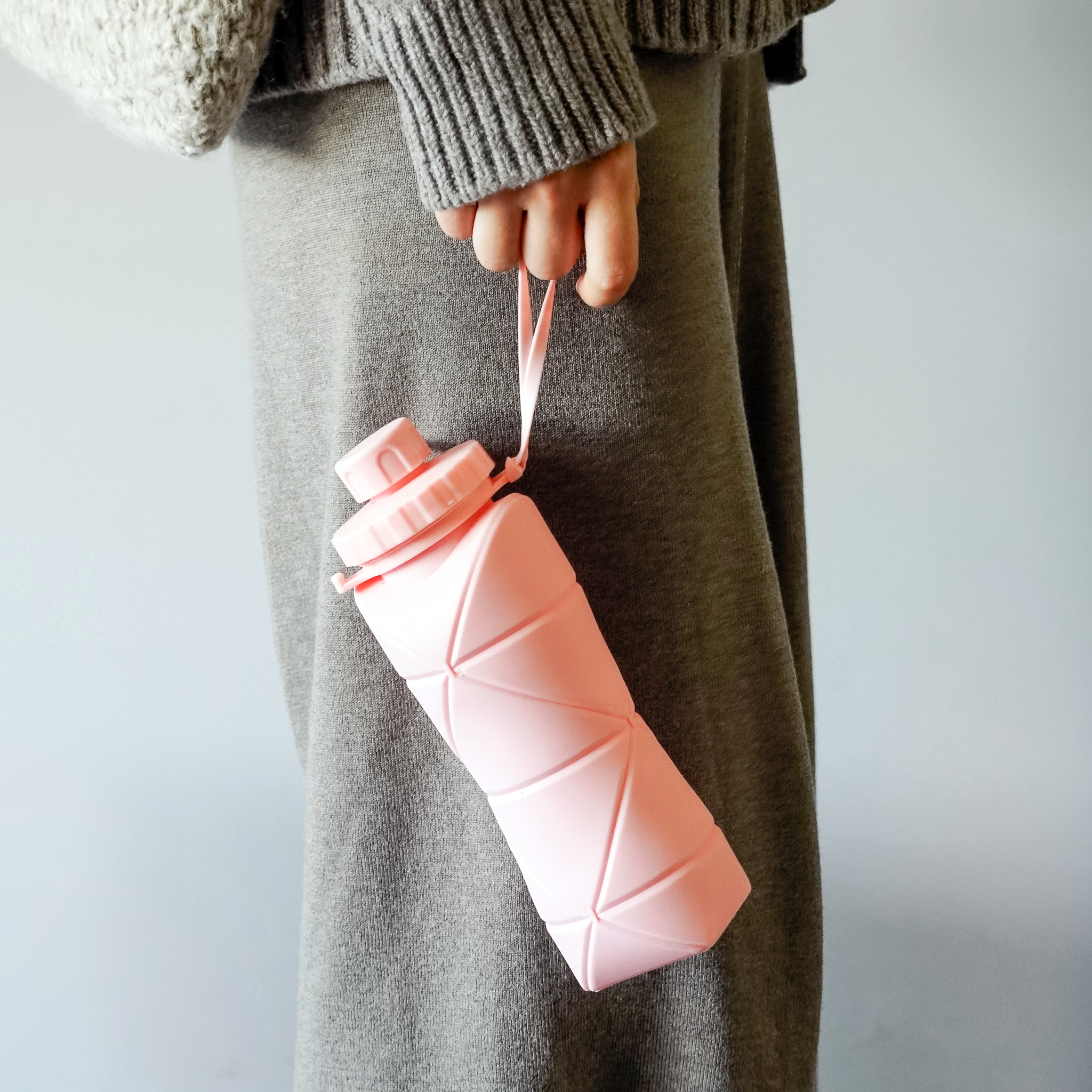 可攜矽膠折叠水壺 600ml