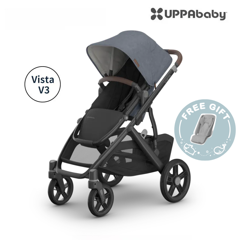 UPPAbaby - Vista V3 單座位嬰兒車(  Julian 雲海灰,6個月起可用)