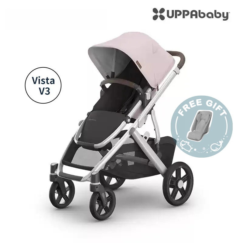 UPPAbaby - Vista V3單座位嬰兒車 (Alice粉色,6個月起可用)