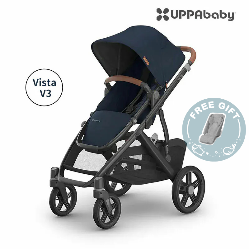 UPPAbaby - Vista V3單座位嬰兒車 (Noa海軍藍,6個月起可用)