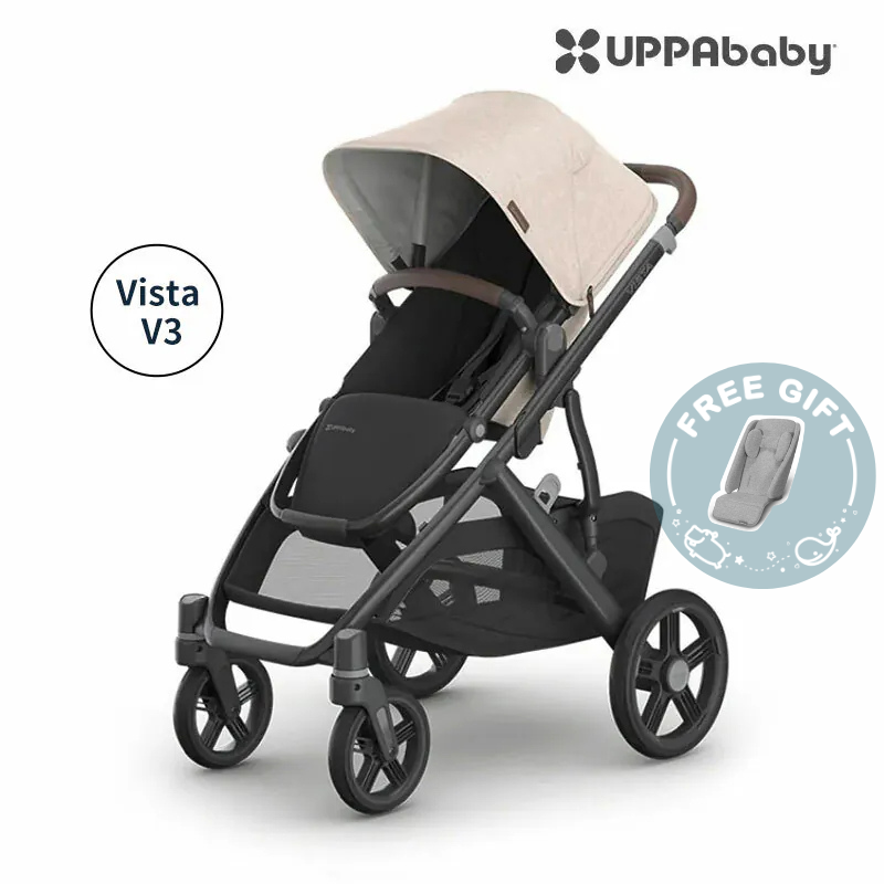 UPPAbaby - Vista V3 單座位嬰兒車 (Liam 燕麥灰,6個月起可用)