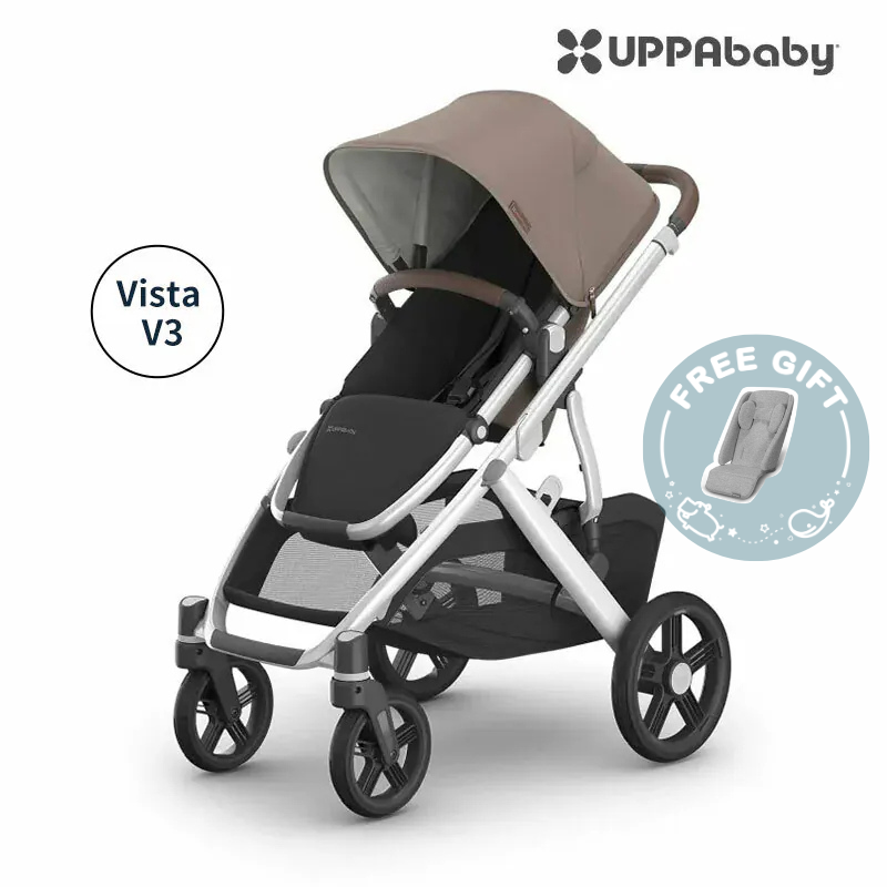 UPPAbaby - Vista V3單座位嬰兒車 (Theo 可可灰,6個月起可用)
