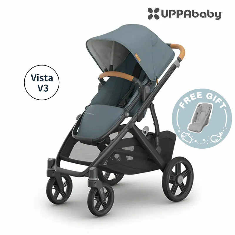 UPPAbaby - Vista V3單座位嬰兒車 (Dillan 霧霾藍,6個月起可用)