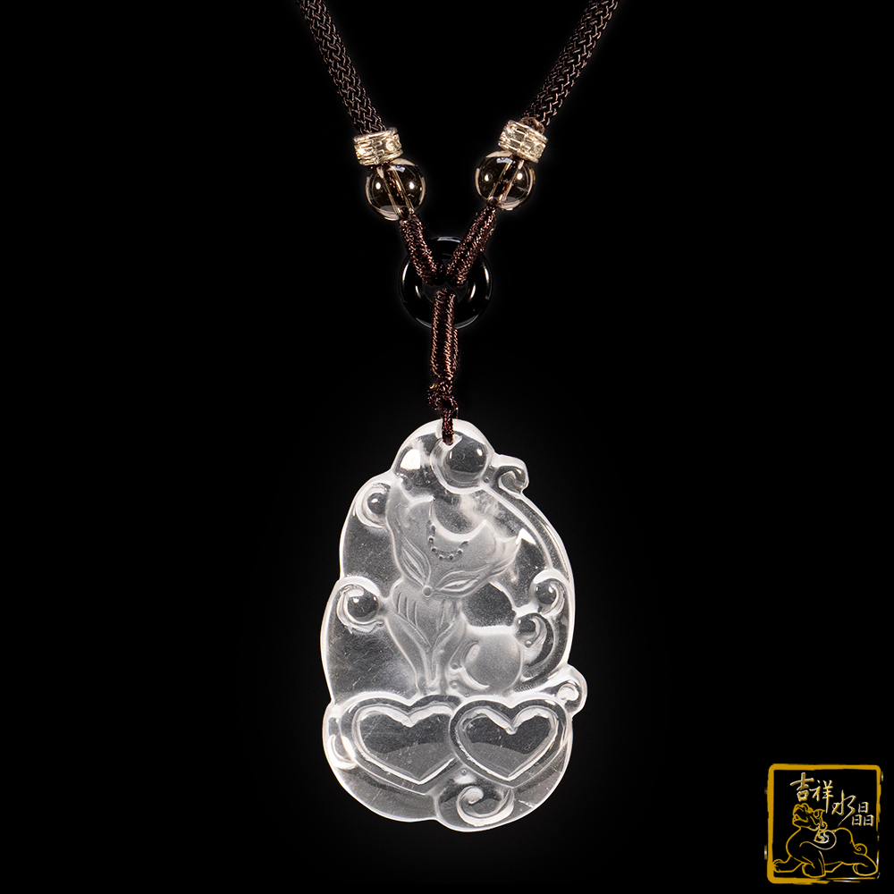 白水晶項鍊 17.4g 九尾狐仙