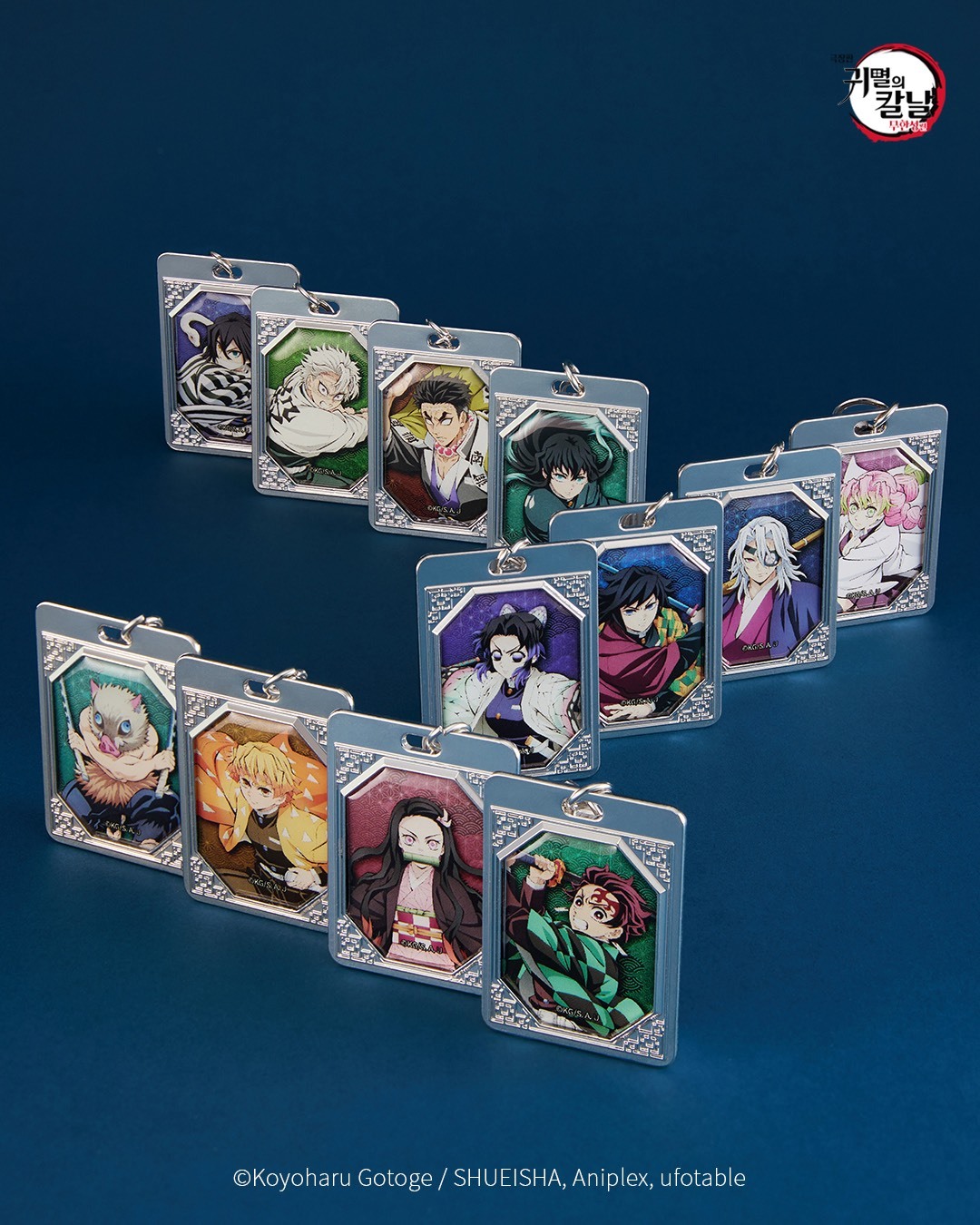 【OWN】鬼滅之刃 韓國限定 電影 電影院周邊 韓國 人物 吊飾 吊牌 小卡 鐵質 Q版