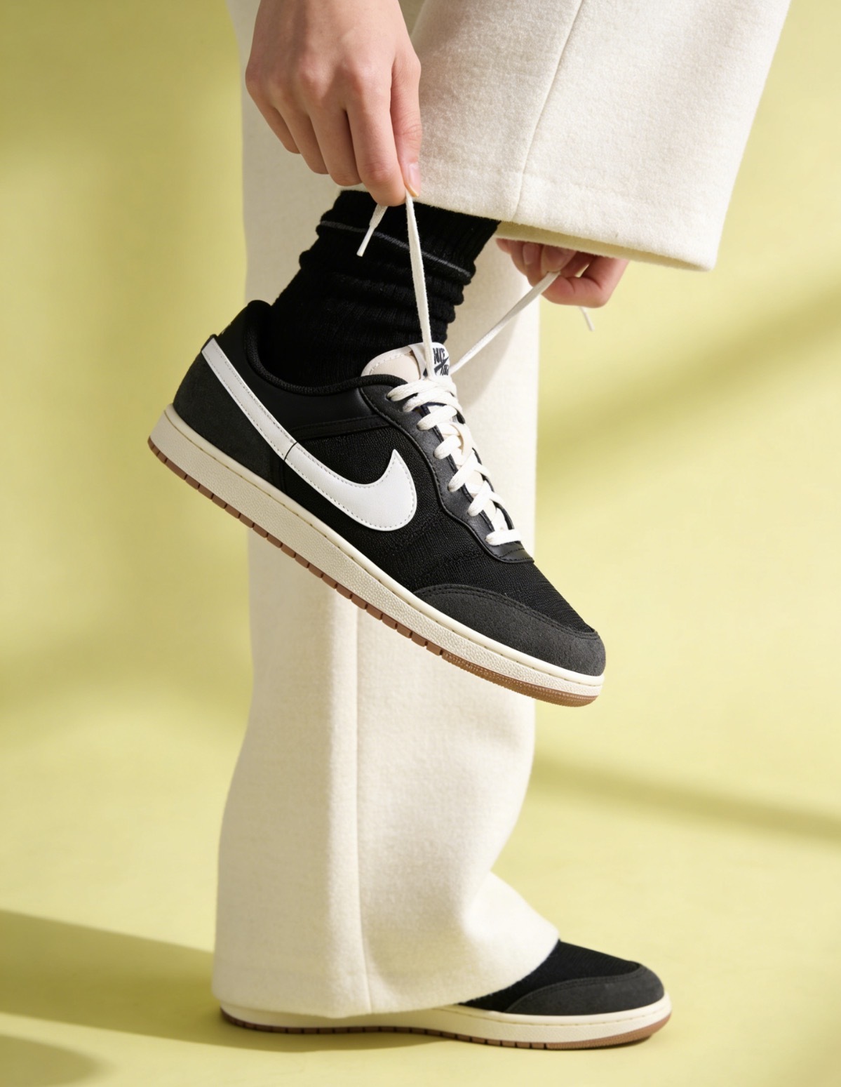 男鞋 NIKE AIR JORDAN SKYLINE LOW 黑白 網布 麂皮 緩震 復古 運動鞋【IM2055-001】