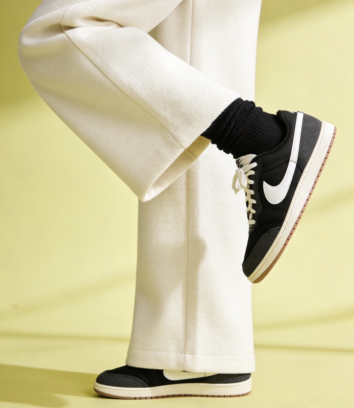 男鞋 NIKE AIR JORDAN SKYLINE LOW 黑白 網布 麂皮 緩震 復古 運動鞋【IM2055-001】