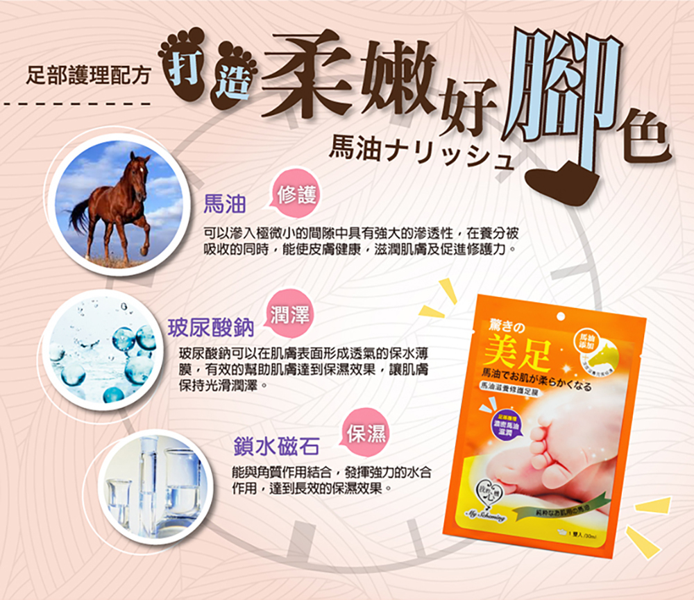 我的心機 馬油滋養修護足膜 30ml