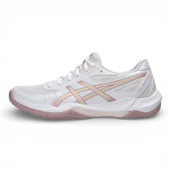 ASICS 排球鞋 GEL-ROCKET 12 全白 粉 室內 羽排鞋 女 1072A119103