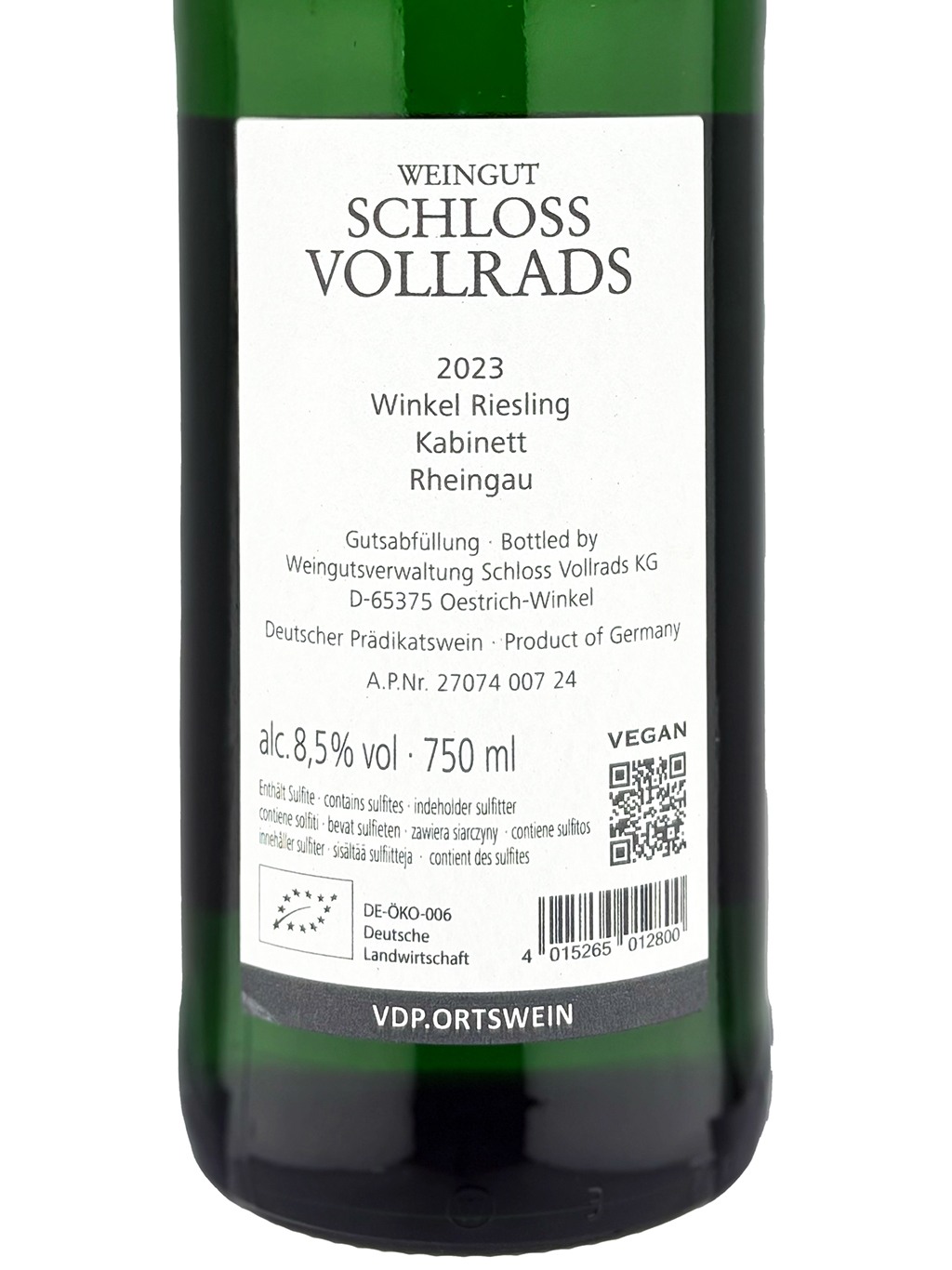 SCHLOSS VOLLRADS 2008 750ml ワイン Schloss Vollrads Winkel Riesling Kabinett Rheingau 2