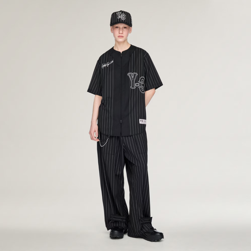 【 Y-3 ELITE 5 BASEBALL SHIRT 拉鍊短袖球衣 - 黑 】