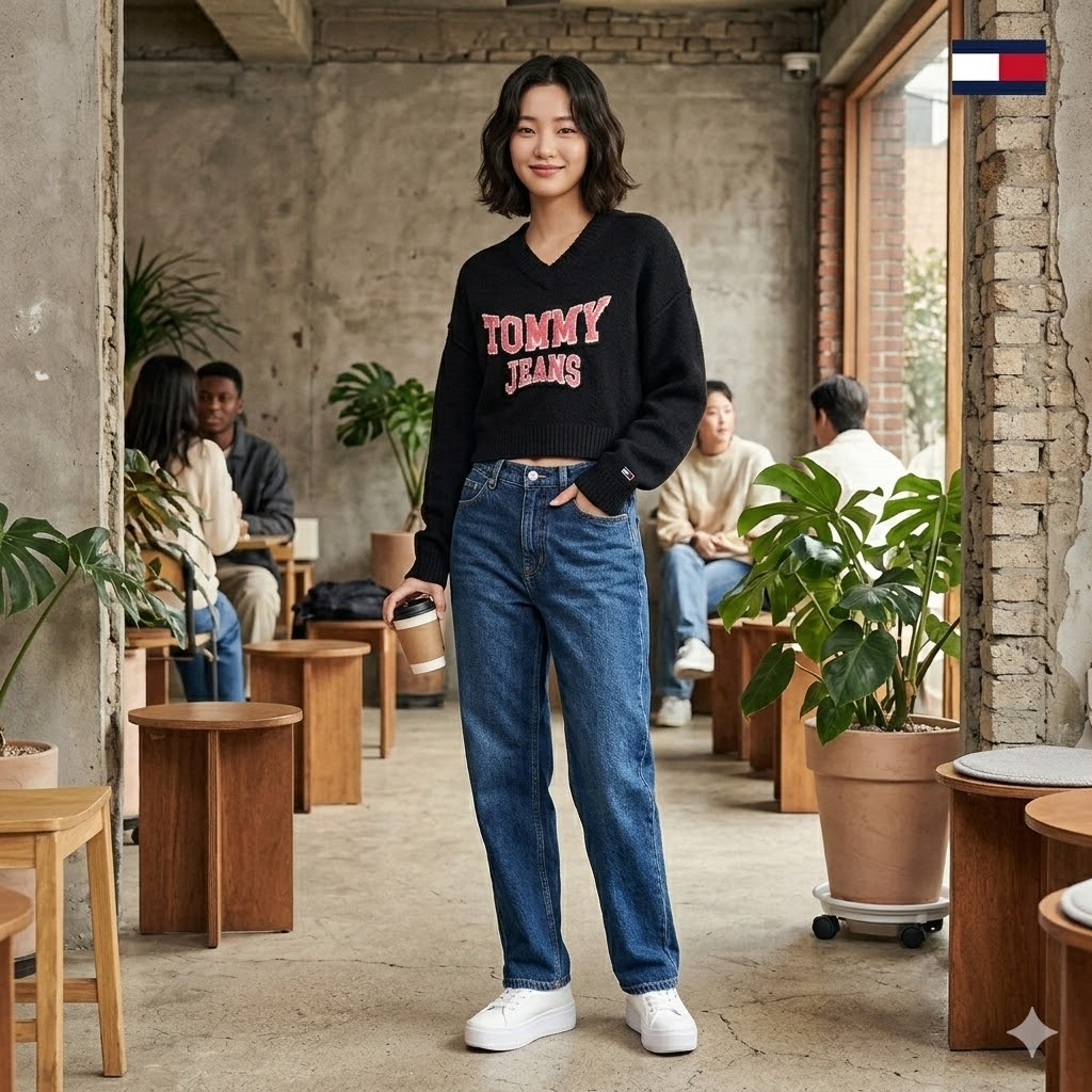 【預購】Tommy Jeans H031005 Logo V領針織冷衫